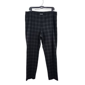 J.Jill Women's Plaid Pull On Slim Leg Ankle Ponte Pants - L